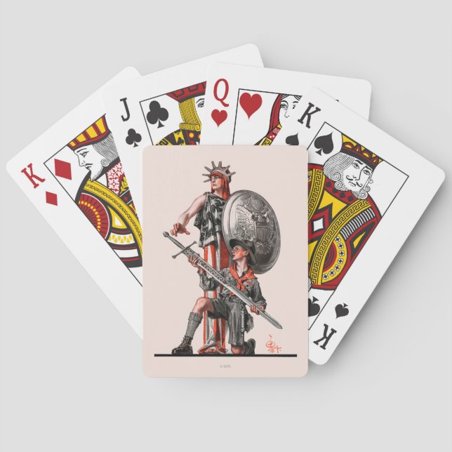 Boy Scout and Liberty Poker Cards (Back)