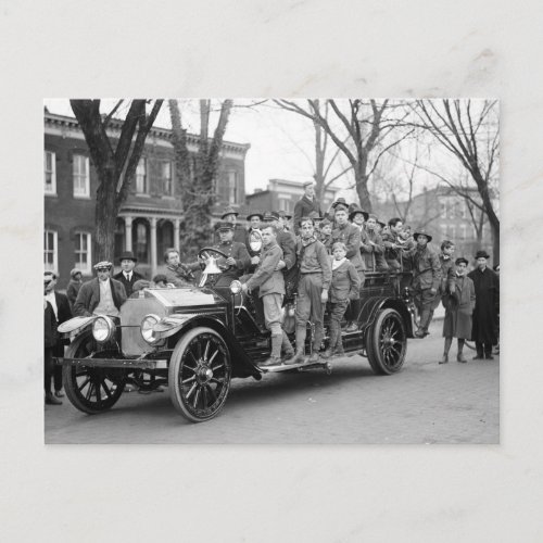 Boy Scout Fire Drill 1910s Postcard