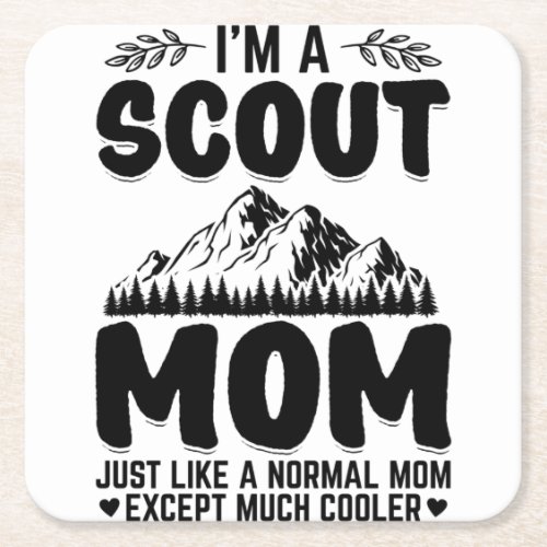 Boy Scout Mom  Mother Nature Club Gift Ideas Square Paper Coaster