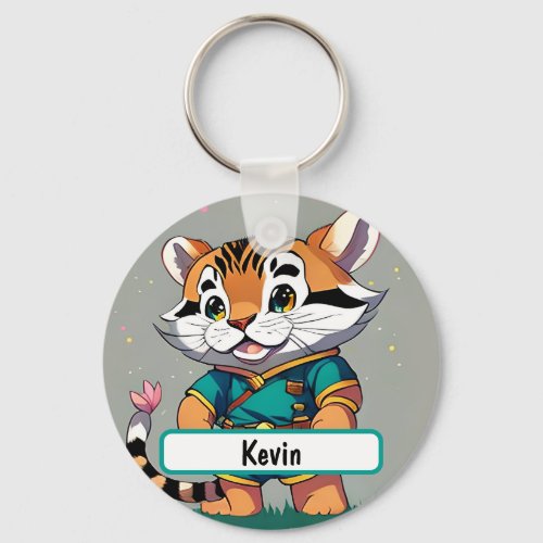 Boy Scout Tiger Cub Keychain With Custom Nametag