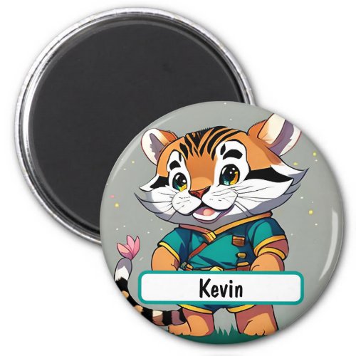 Boy Scout Tiger Cub Magnet With Custom Nametag