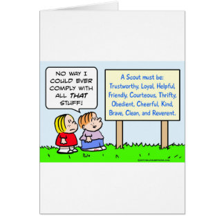 boy scouts comply brave trustworthy loyal kind cards
