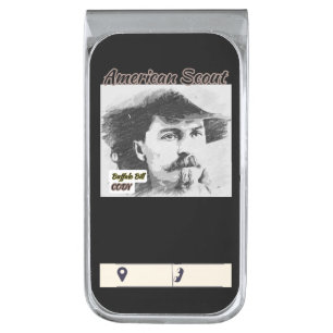 Boy Scouts of America, Buffalo Bill Cody.   Silver Finish Money Clip