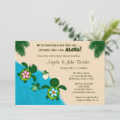 BOY Sea TURTLE Baby Shower Family BLUE Honu 284 Invitation (Standing Front)