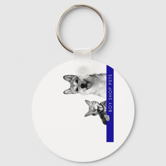 Boy Shop Pets Discography Round Keychain (Front)