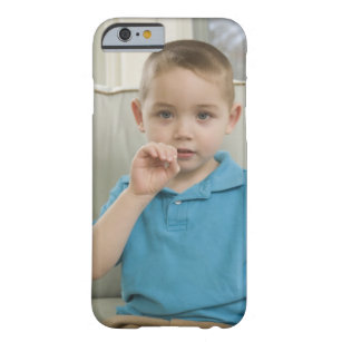 Boy signing the letter 'O' in American sign Barely There iPhone 6 Case