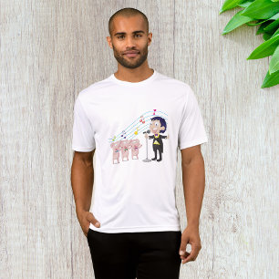 Boy Singing with Three Pigs Choir T-Shirt