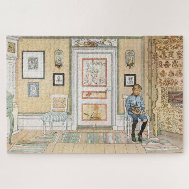 Boy Sitting in the Corner (by Carl Larsson) Jigsaw Puzzle (Horizontal)