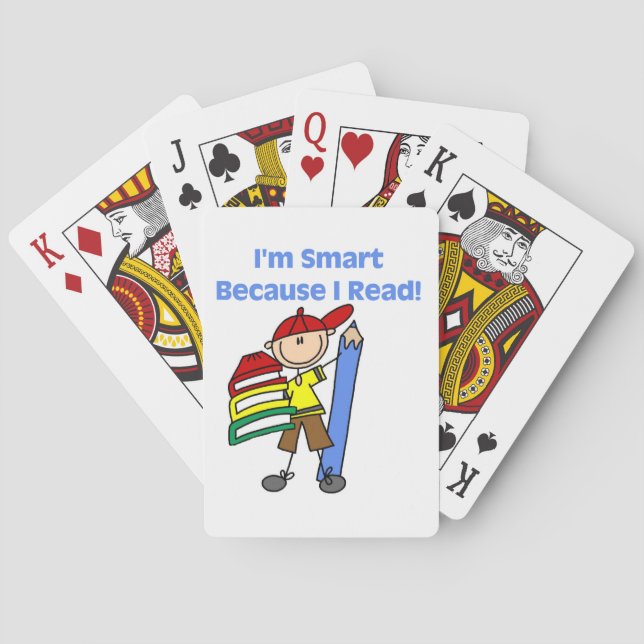 Boy Smart Because I Read Poker Cards (Back)