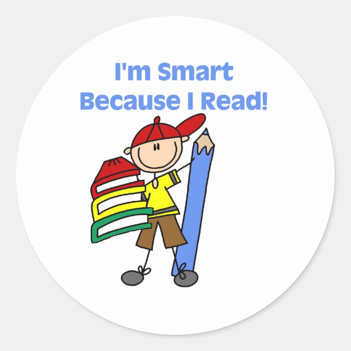 Boy Smart Because I Read Sticker