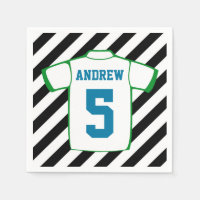 Boy Soccer Birthday Party Napkins