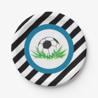 Boy Soccer Birthday Party Paper Plates