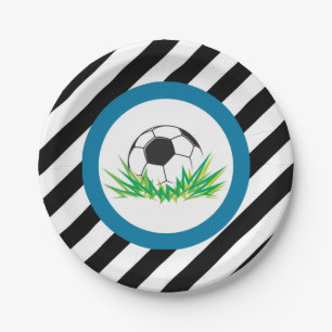 Boy Soccer Birthday Party Paper Plates