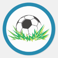 Boy Soccer Birthday Party Stickers