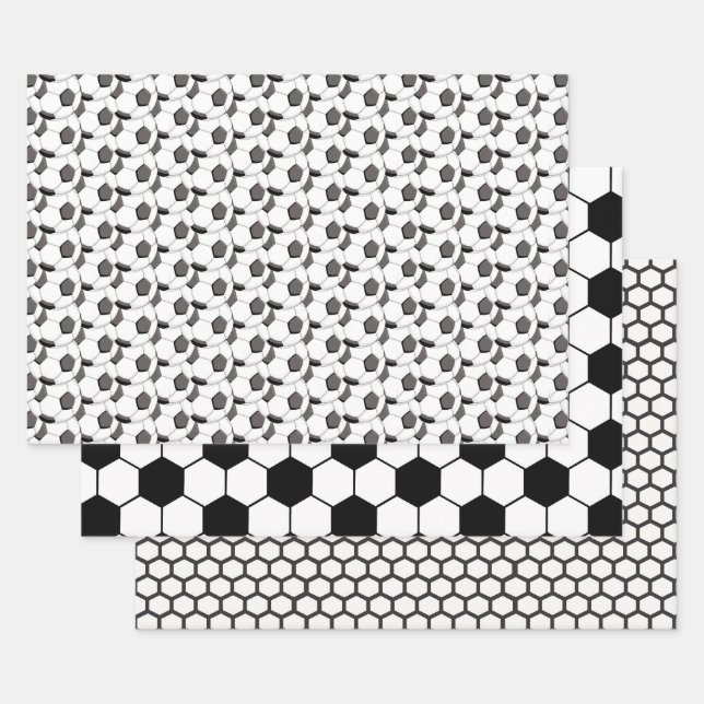 Boy Soccer Field  Wrapping Paper Sheets (Set)