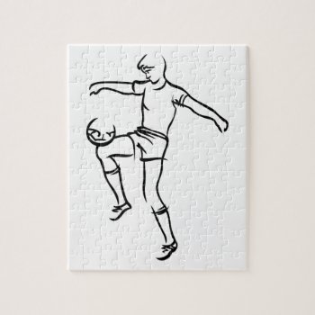 Boy Soccer Player Jigsaw Puzzle by Grandslam_Designs at Zazzle
