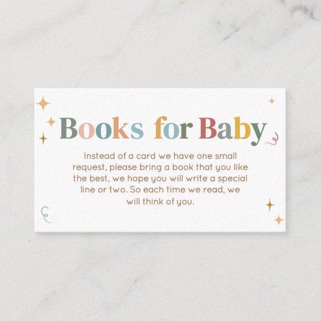 Boy Some Bunny Baby Shower Books for Baby Enclosure Card (Front)