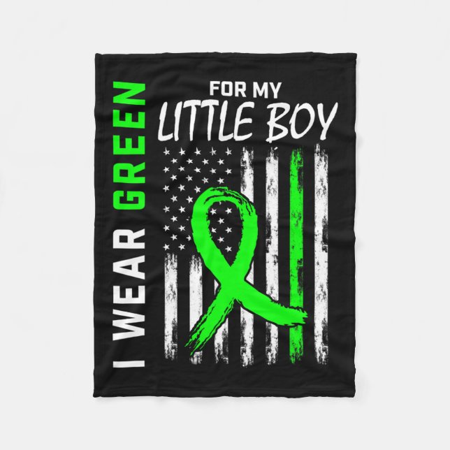 Boy Son Kidney Disease Cerebral Palsy Awareness Fl Fleece Blanket (Front)