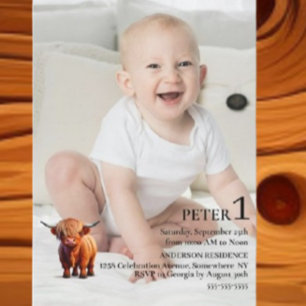 Boy Special 1st Birthday Celebration Invitation