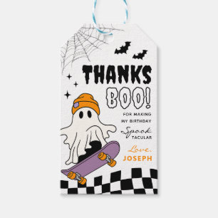 Boy Spooky Halloween Birthday Favor Tags