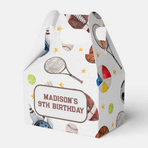 Boy Sports Kids Birthday Favor Box