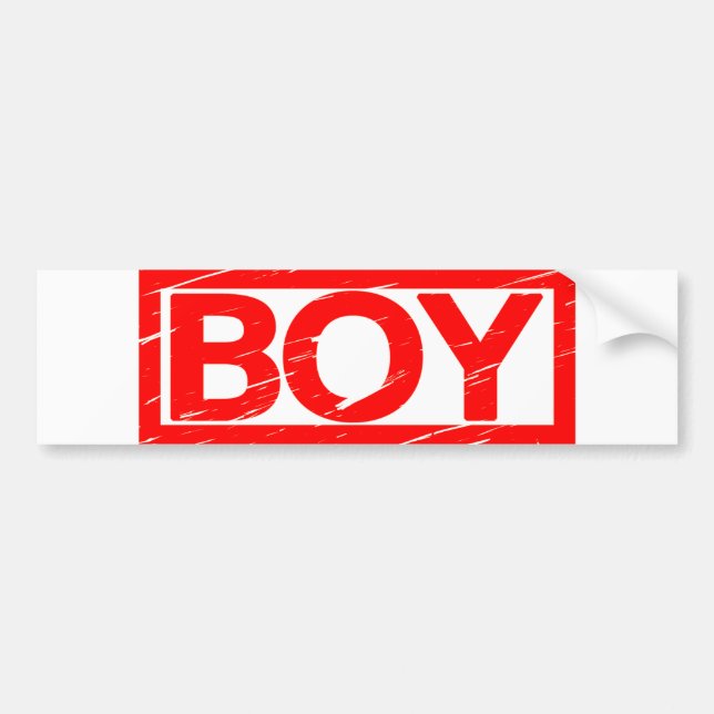 Boy Stamp Bumper Sticker (Front)