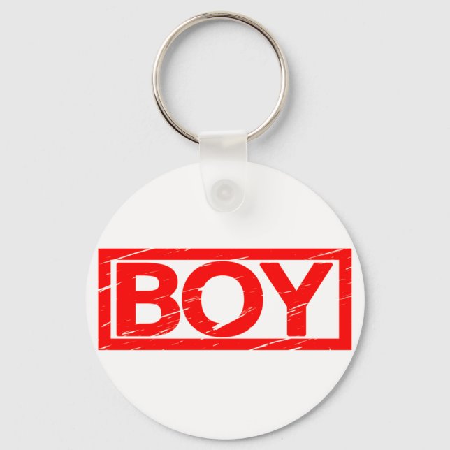 Boy Stamp Keychain (Front)