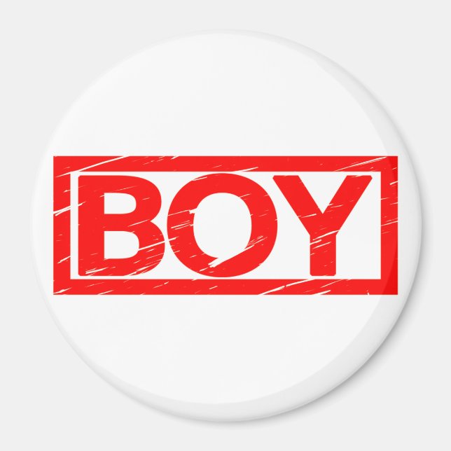 Boy Stamp Magnet (Front)