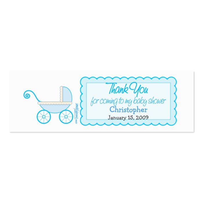 Stroller Baby Shower Favor Tag Business Card Templates