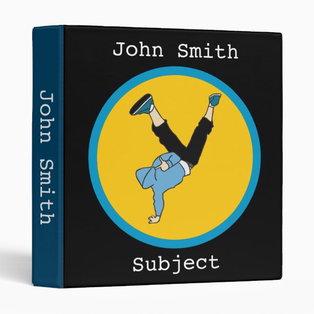 Boy student folder with hip hop theme (Front/Spine)