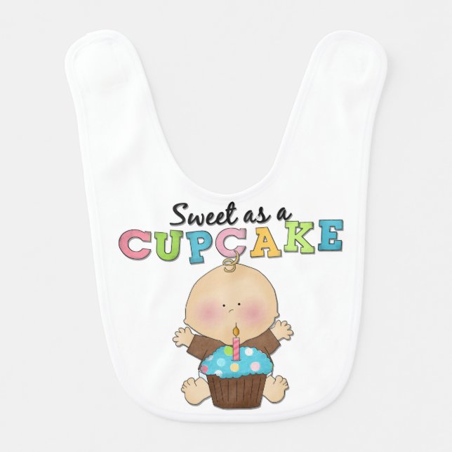 Boy Sweet as a Cupcake Bib (Front)