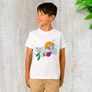 Boy Swimming With Fish T-Shirt