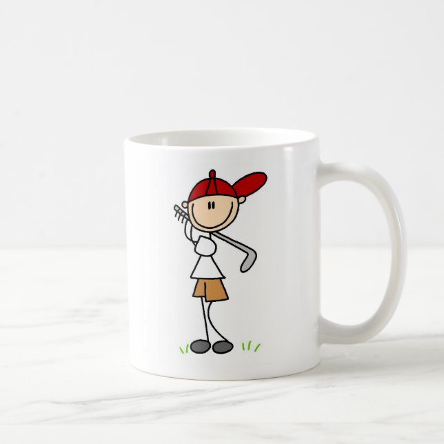 Boy Swinging His Golf Club Mug (Right)