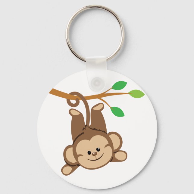 Boy Swinging Monkey Keychain (Front)