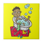 Boy Taking Bath Tile<br><div class="desc">Boy Taking Bath</div>