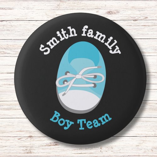 boy team gender reveal button