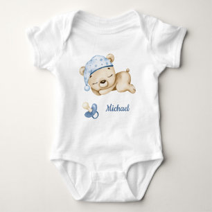 Boy Teddy Bear Baby Bear Baby Bodysuit