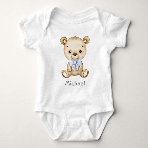 Boy Teddy Bear Baby Bear Baby Bodysuit