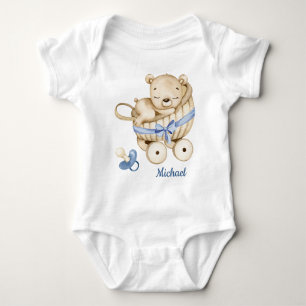 Boy Teddy Bear Baby Bear Baby Bodysuit