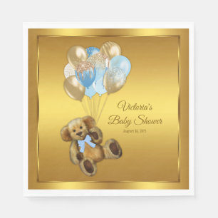 Boy Teddy Bear Baby Shower Napkins