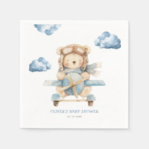 Boy Teddy Bear Baby Shower Napkins
