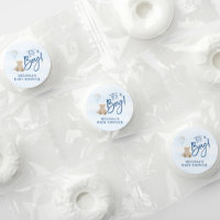 Boy Teddy Bear Blue Balloon Baby Shower Life Saver® Mints