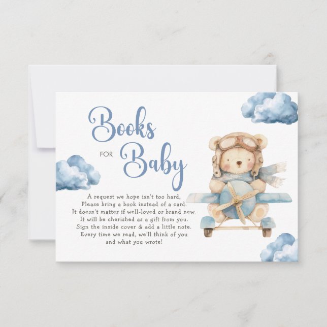 Boy Teddy Bear We Can Bearly Wait Books for Baby Note Card (Front)