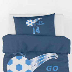 Boy Teen Soccer Ball Athlete Name Personalized Pillow Case