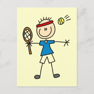 Boy Tennis Player tshirts and Gifts Postcard