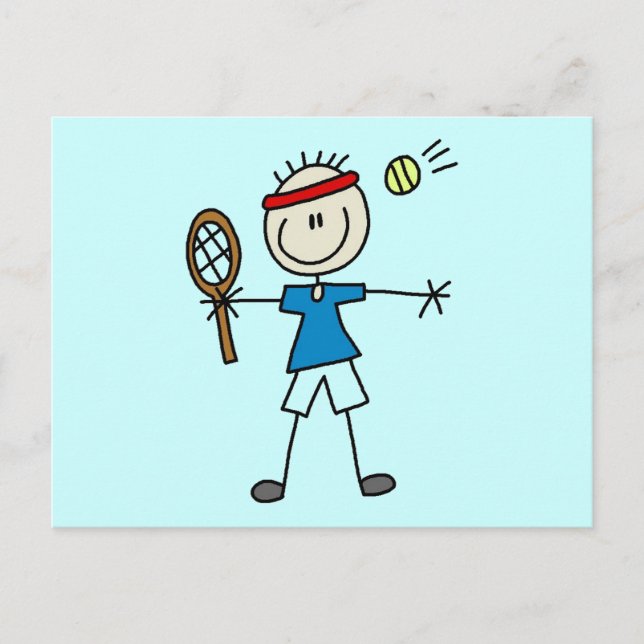 Boy Tennis Player tshirts and Gifts Postcard (Front)