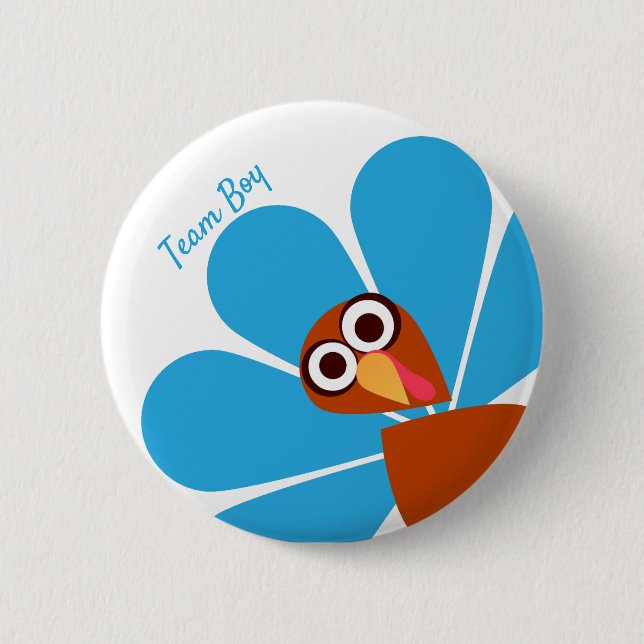 Boy Thanksgiving Gender Reveal Button (Front)