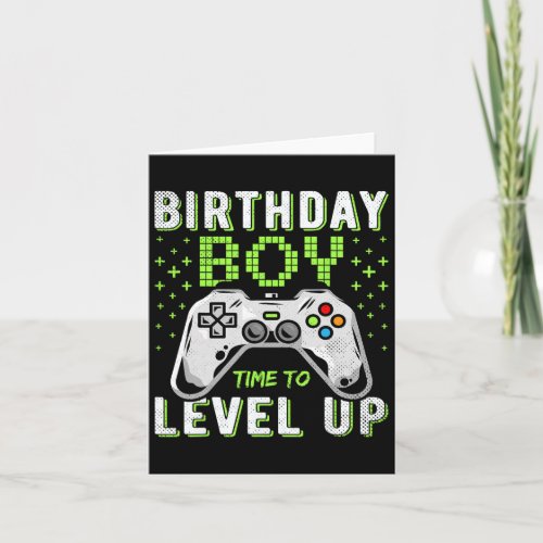 Boy Time To Level Up Video Game Birthday Boys 1  Card