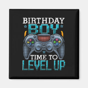 Boy Time To Level Up Video Game Birthday Gamer 12  Magnet