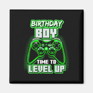 Boy Time To Level Up Video Game Birthday Gamer 6  Magnet